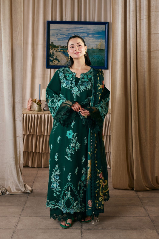 Maryam Hussain | Luxury Lawn 26 Vol 2 | Maheer - Luxury Dress - available at Maria Faisal in UK and USA.
