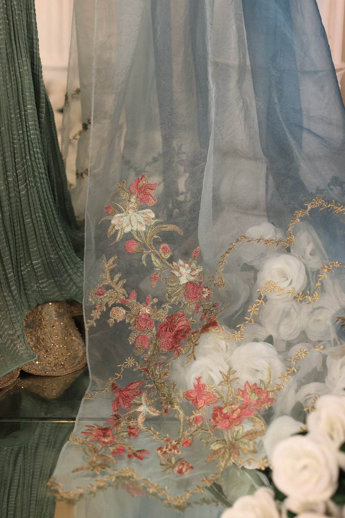 Musferah Saad | Casa Blance |Glacial Ombre - Bridal Dress - available at Maria Faisal in UK and USA.