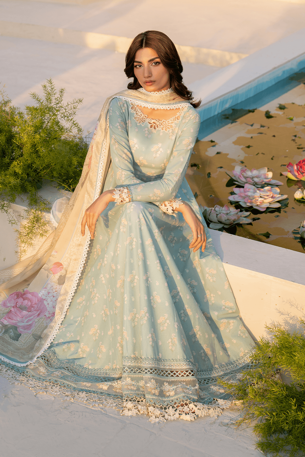 Iznik | Festive Lawn 25 | EFL-06 by Maria Faisal - Registered Vendor of : Iznik - type : Ladies Clothes - 100% original wedding dresses