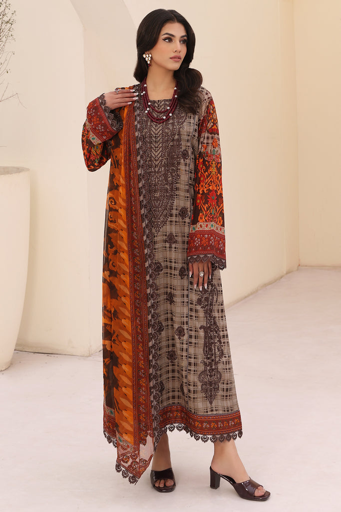 Charizma | Naranji Embroidered Lawn 24 | CN4-010 - Maria Faisal