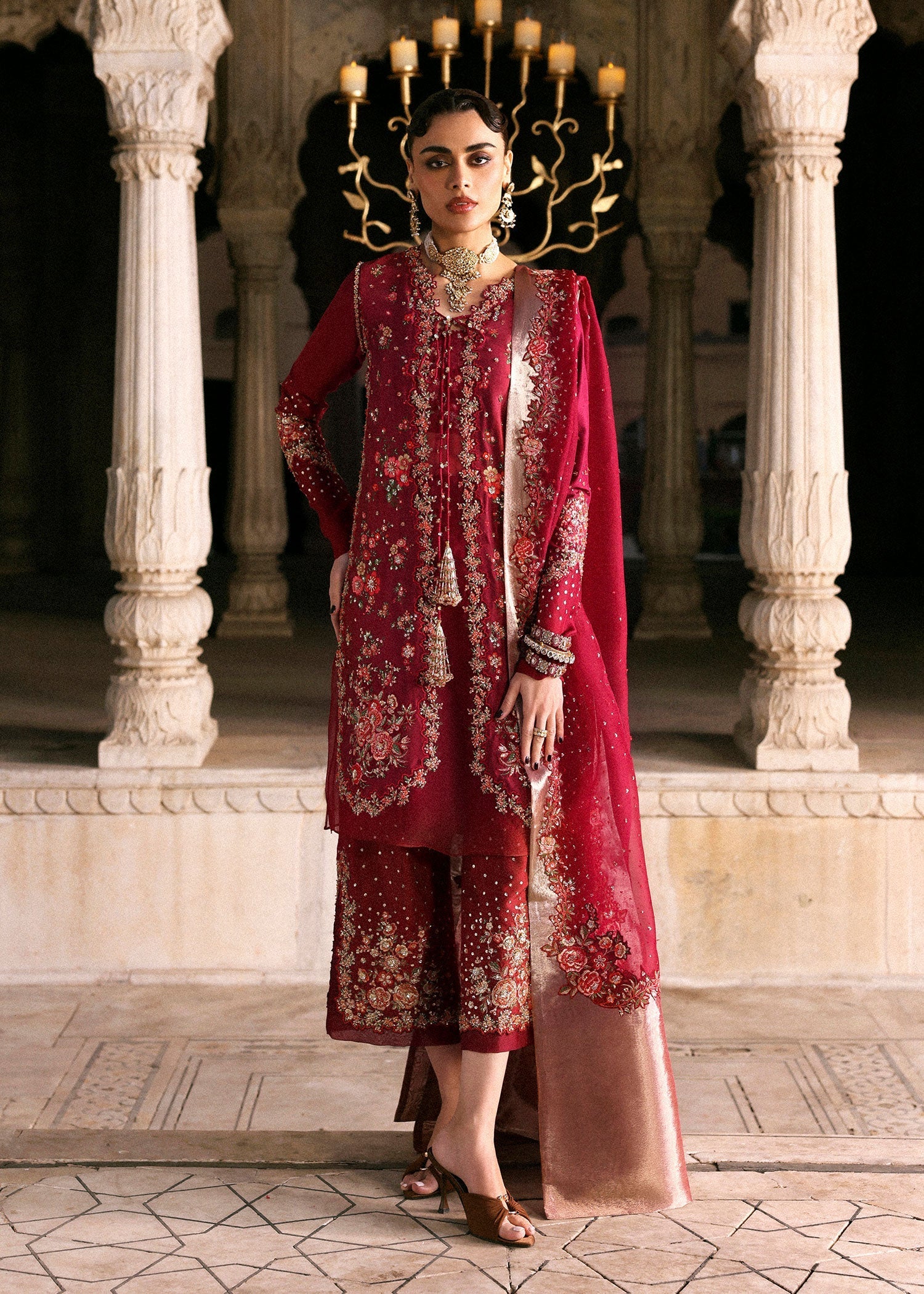 Hussain Rehar | Luxury Pret AW 25 | Berrique - Formal Dress - available at Maria Faisal in UK and USA.