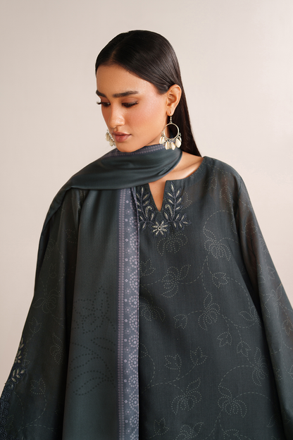 Iznik | Winter Chapter 25 | UE-572 Printed Khaddar - Casual Dress - available at Maria Faisal in UK and USA.
