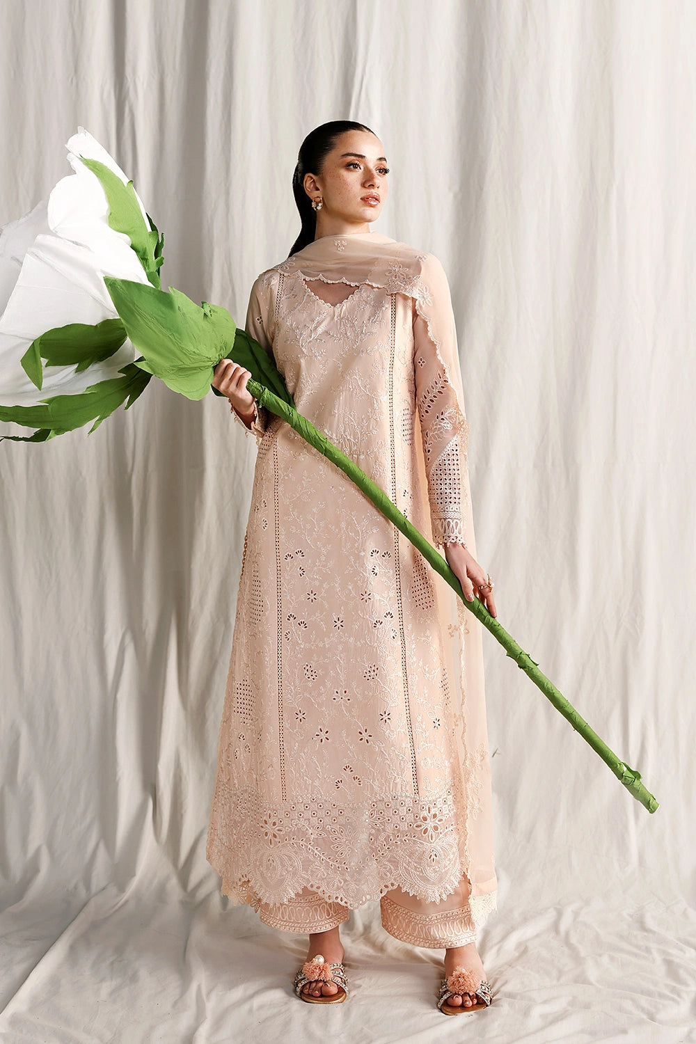 Azure | Luxury Lawn 26 | Petaline - Dress - available at Maria Faisal in UK and USA.
