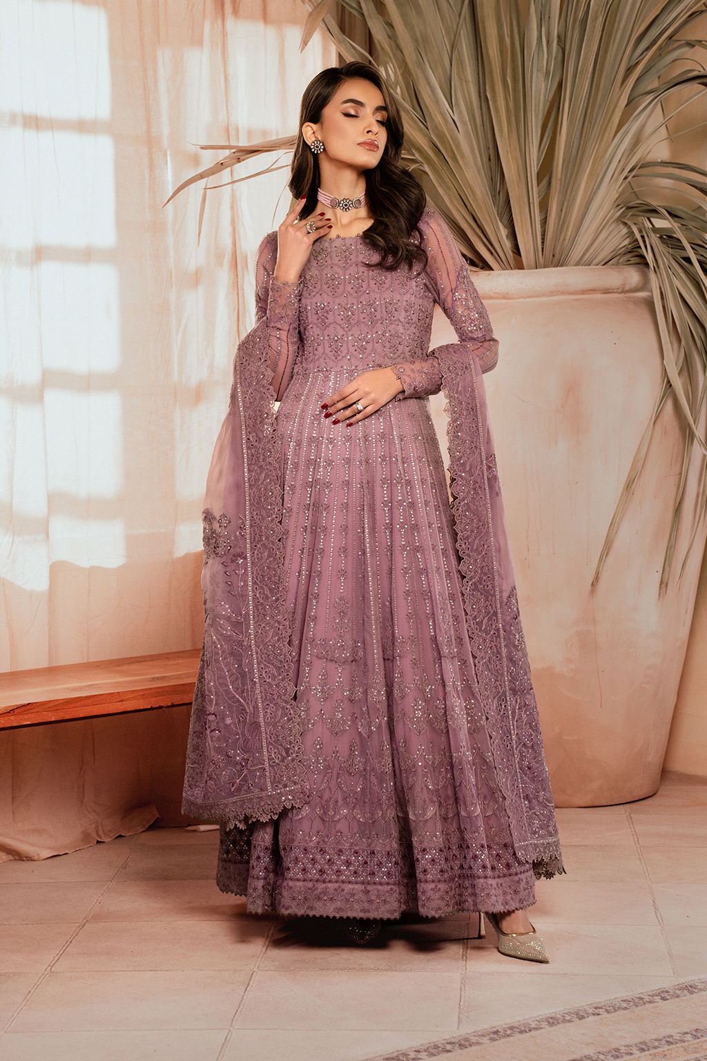 Iznik | Chiffon Kari | ICK-02 Embroidered Chiffon - Ladies Clothes - Maria Faisal