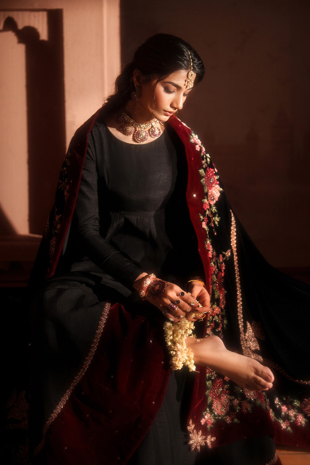 Iznik | Velvet 25 | IV-59 Embroidered Velvet - Formal Dress - available at Maria Faisal in UK and USA.