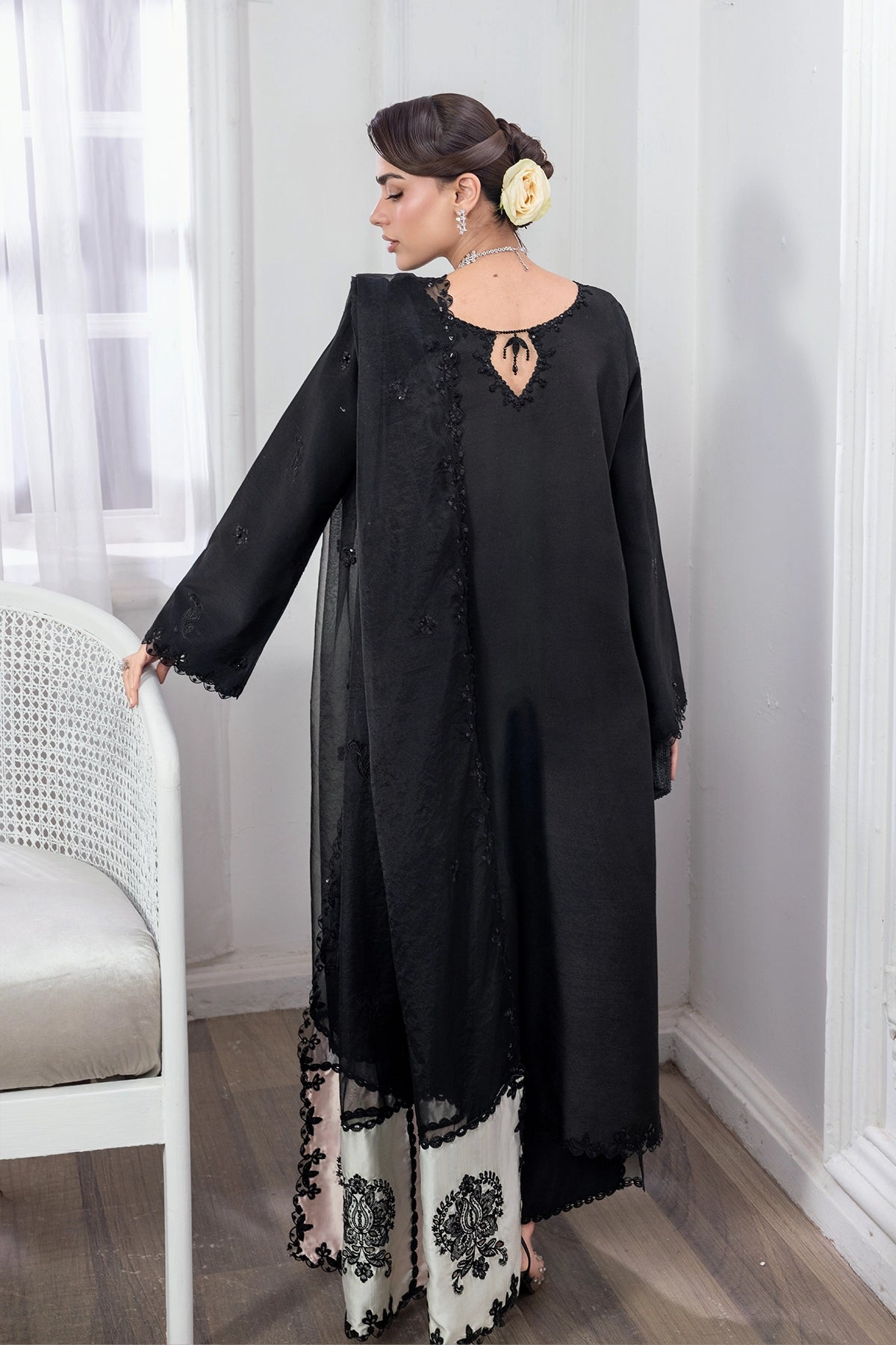 Rangrasiya | Lumeire Silk | Eclipse - Luxury Dress - available at Maria Faisal in UK and USA.