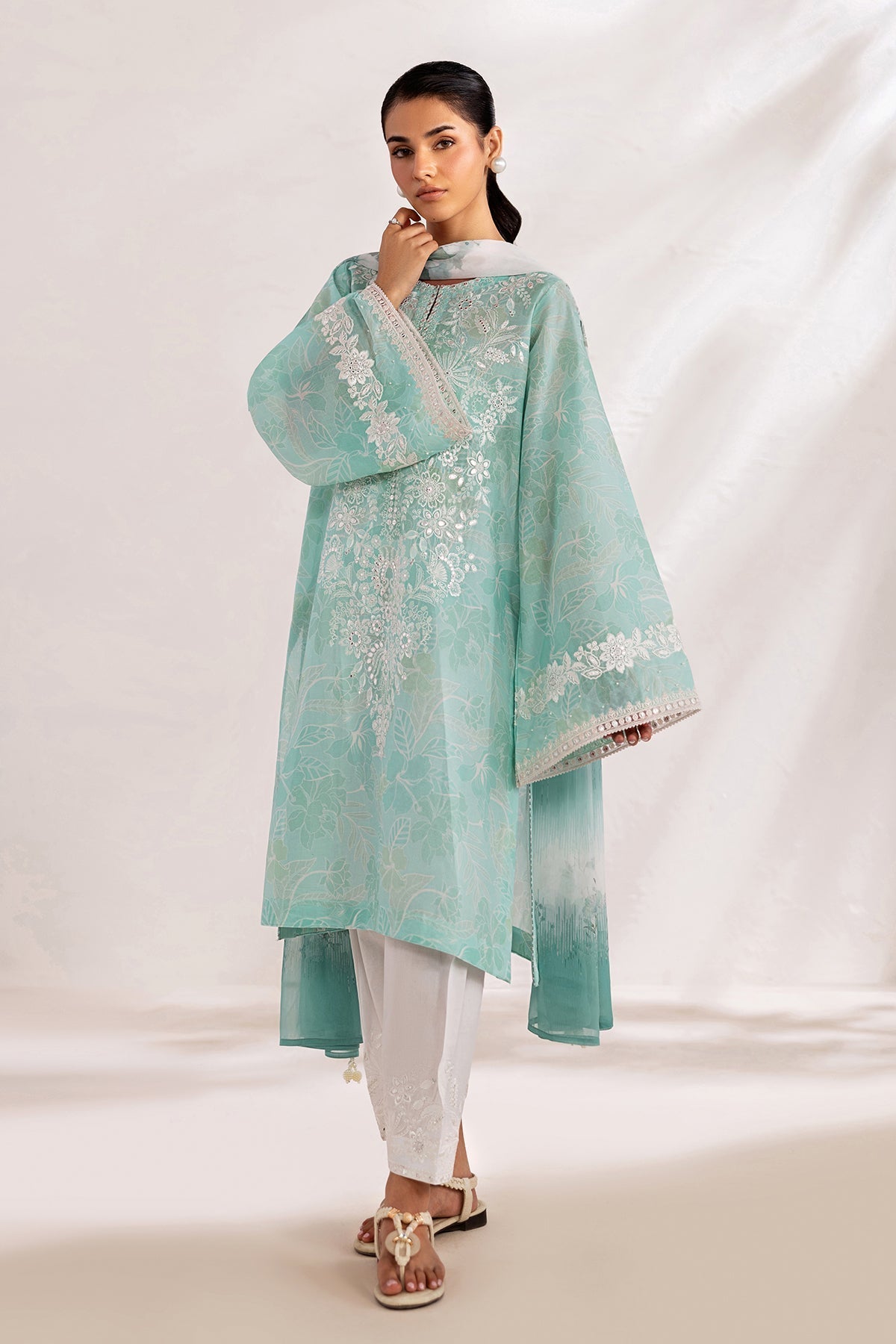 Baroque | Luxury Summer Pret | UF-4451 - Luxury Dress - available at Maria Faisal in UK and USA.