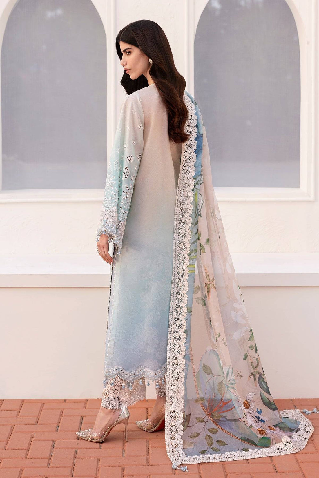 Baroque | Eid Printique | EMBROIDERED PRINTED LAWN UF-4185 by Maria Faisal - Registered Vendor of : Baroque - type : Ladies Clothes - 100% original wedding dresses