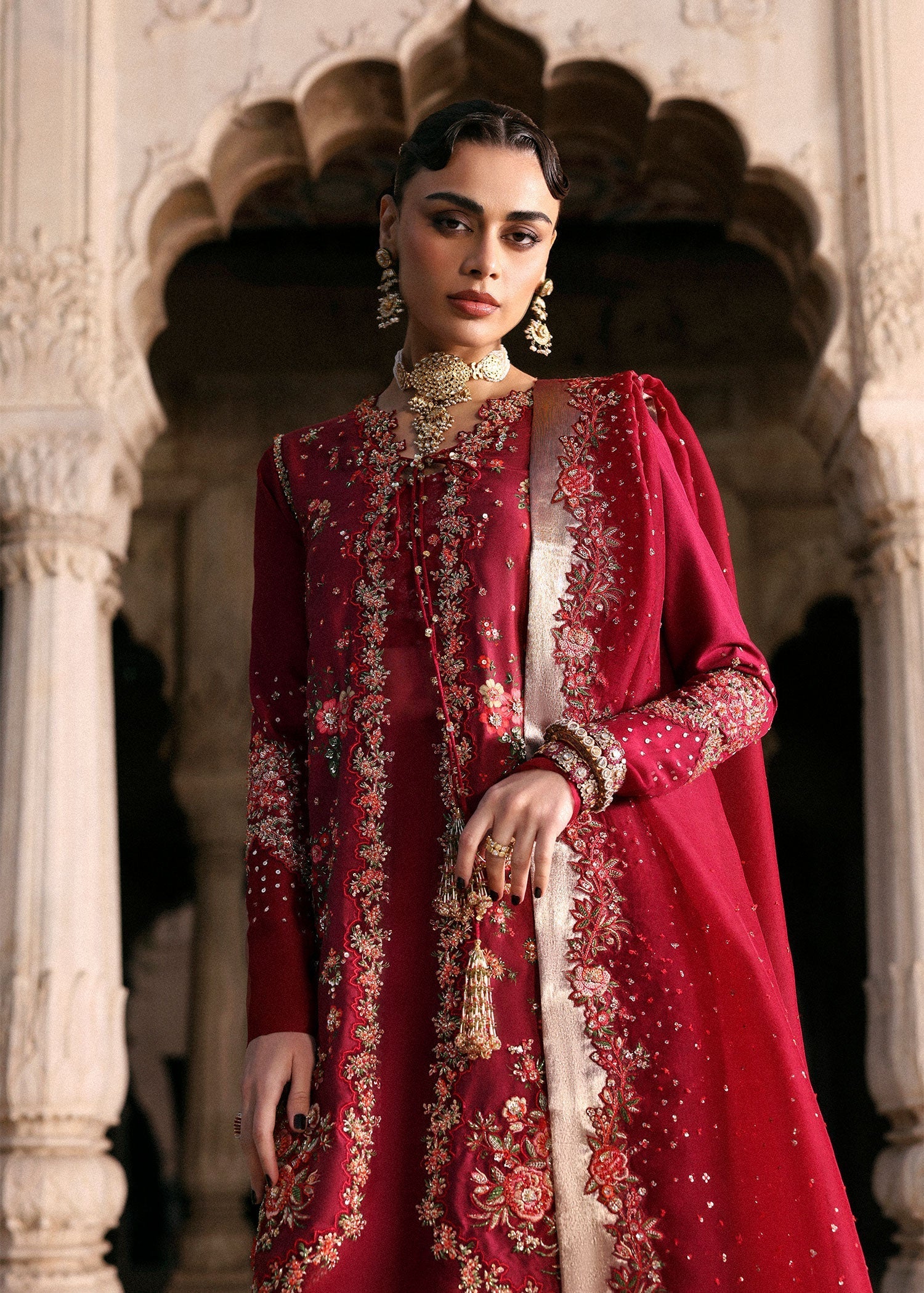 Hussain Rehar | Luxury Pret AW 25 | Berrique - Formal Dress - available at Maria Faisal in UK and USA.