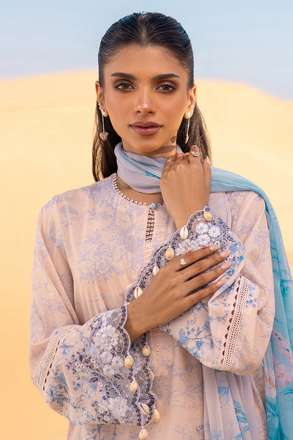 Cross Stitch | Eid Lawn 24 | PEACH - Designer Dress with Intricate embroidery and embellishments. Shop elegent wedding dress at Maria Faisal.