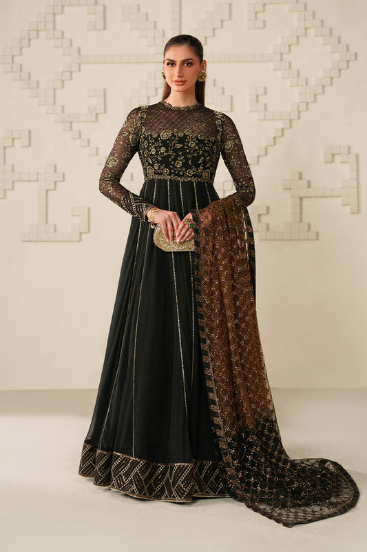 Iznik | Chinon Chiffon | UE-621 - Dress - available at Maria Faisal in UK and USA.