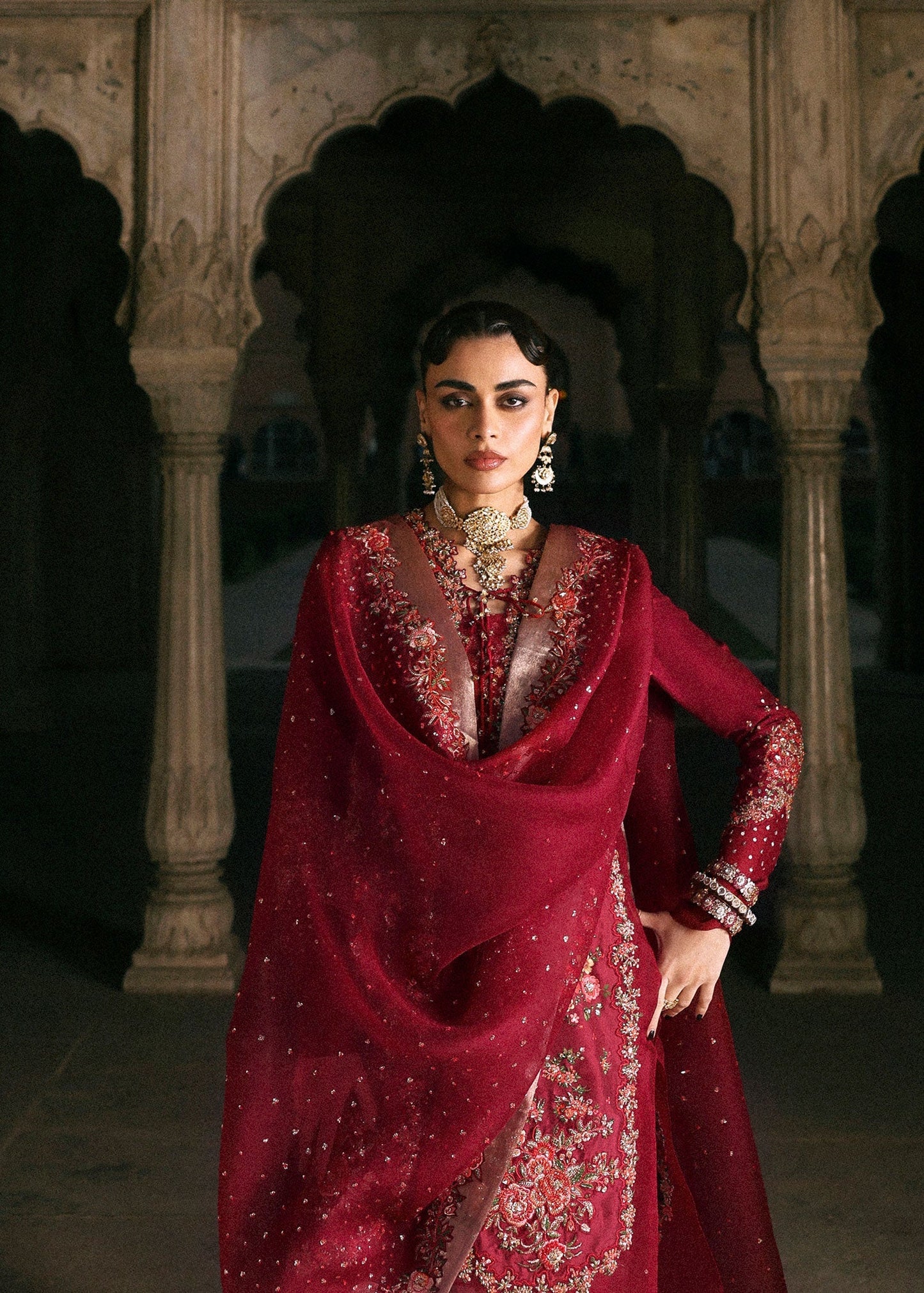 Hussain Rehar | Luxury Pret AW 25 | Berrique - Formal Dress - available at Maria Faisal in UK and USA.