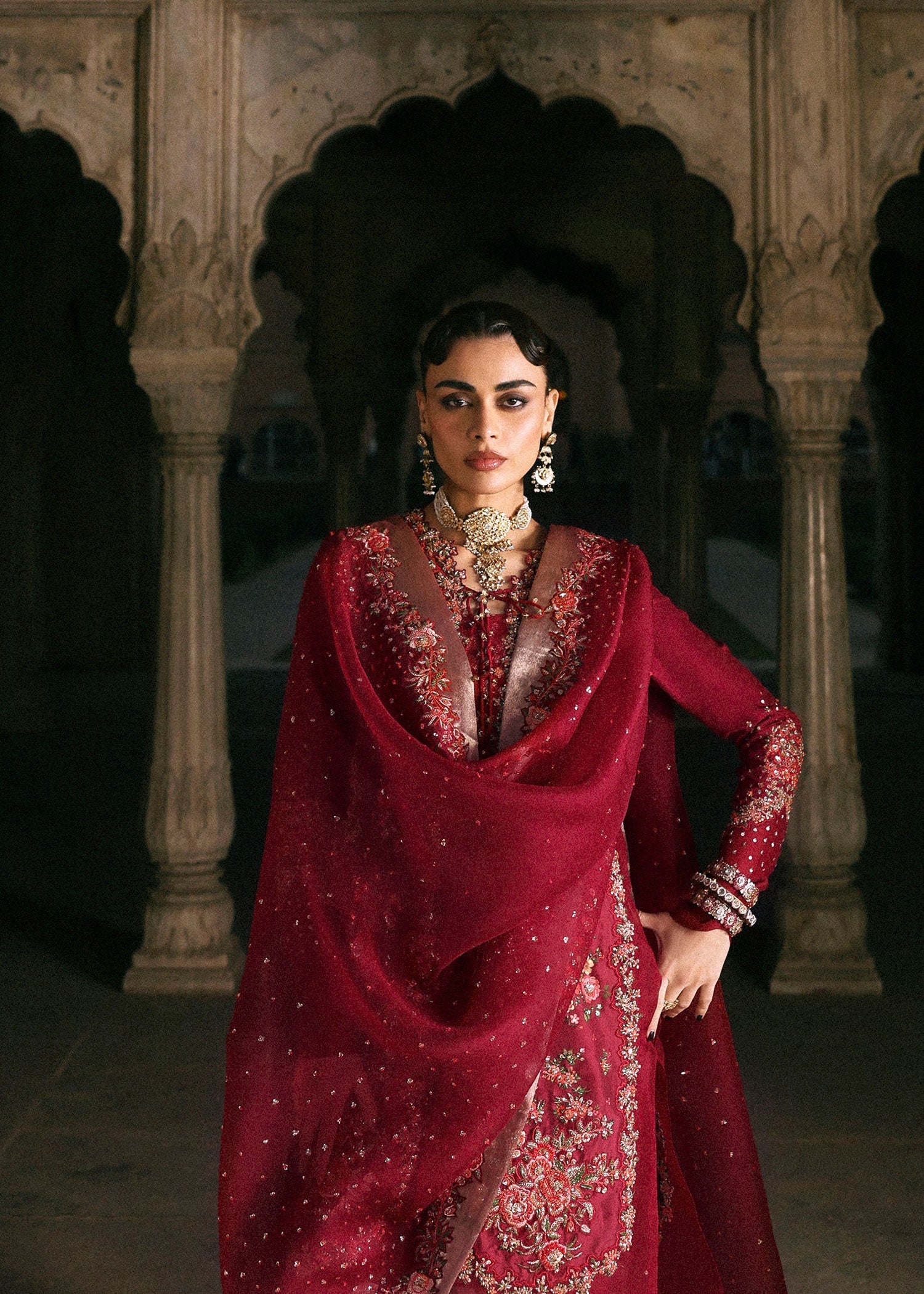 Hussain Rehar | Luxury Pret AW 25 | Berrique - Formal Dress - available at Maria Faisal in UK and USA.
