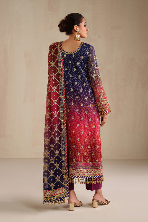 Baroque | Formals Collection | EMBROIDERED CHIFFON UF-4369 - Formal Dress - available at Maria Faisal in UK and USA.