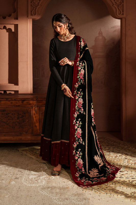 Iznik | Velvet 25 | IV-59 Embroidered Velvet - Formal Dress - available at Maria Faisal in UK and USA.
