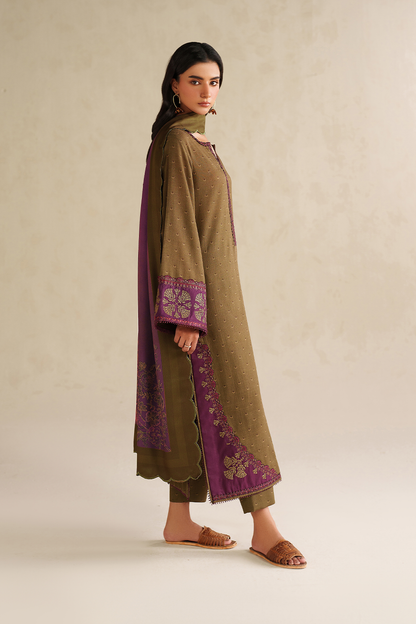 Iznik | Winter Chapter 25 | UE-573 Printed Khaddar - Casual Dress - available at Maria Faisal in UK and USA.