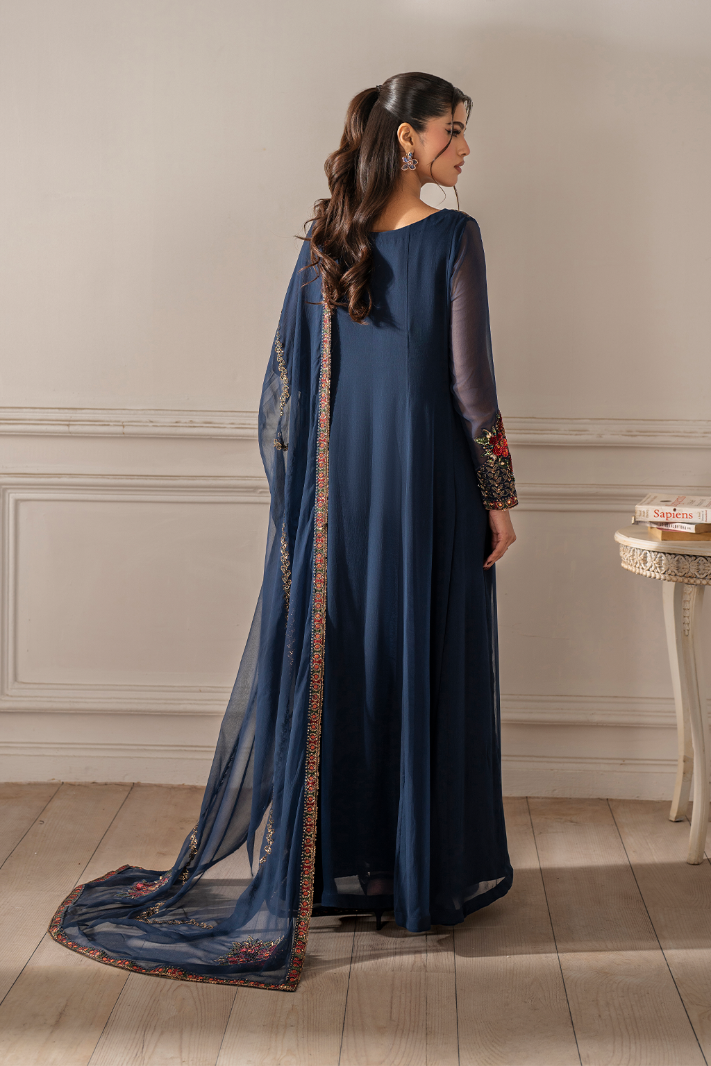 Iznik I Festive Formal I UE-412 Embroidered Chiffon - Ladies Clothes - Maria Faisal
