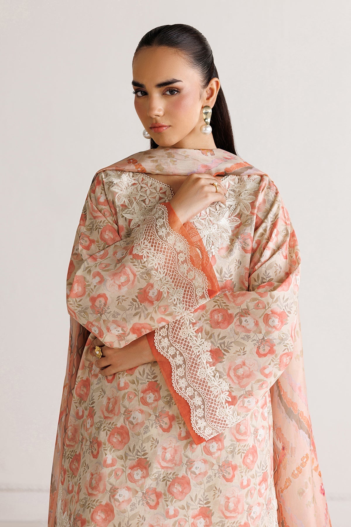 Baroque | Luxury Summer Pret | UF-4495 - Luxury Dress - available at Maria Faisal in UK and USA.