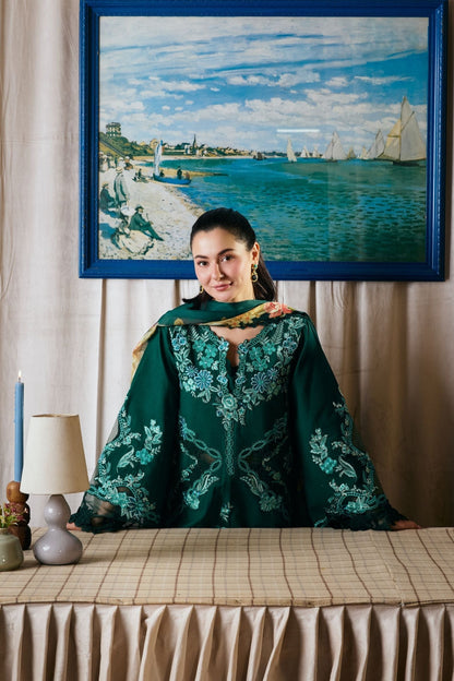 Maryam Hussain | Luxury Lawn 26 Vol 2 | Maheer - Luxury Dress - available at Maria Faisal in UK and USA.