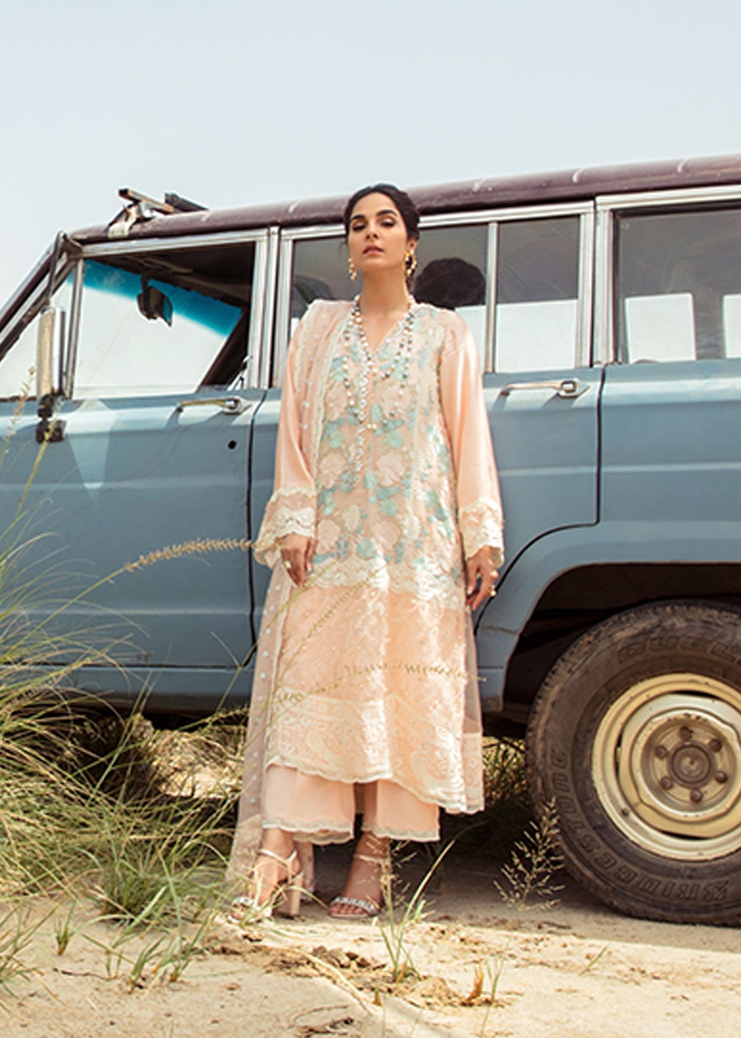 Saira Shakira | Luxury Pret | Peach Sandstone - Ladies Clothes - Maria Faisal
