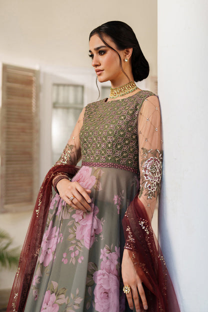 Iznik | Printed Formals | UE-541 - Formal Dress - available at Maria Faisal in UK and USA.