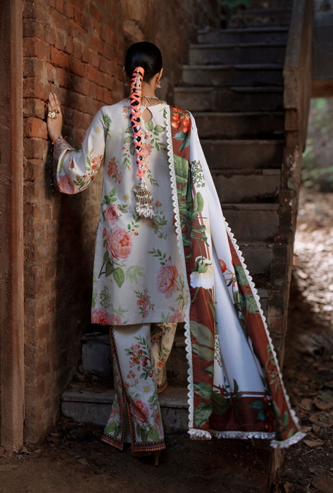 AJR Couture | Sard Sham | Zaib - Casual Dress - available at Maria Faisal in UK and USA.