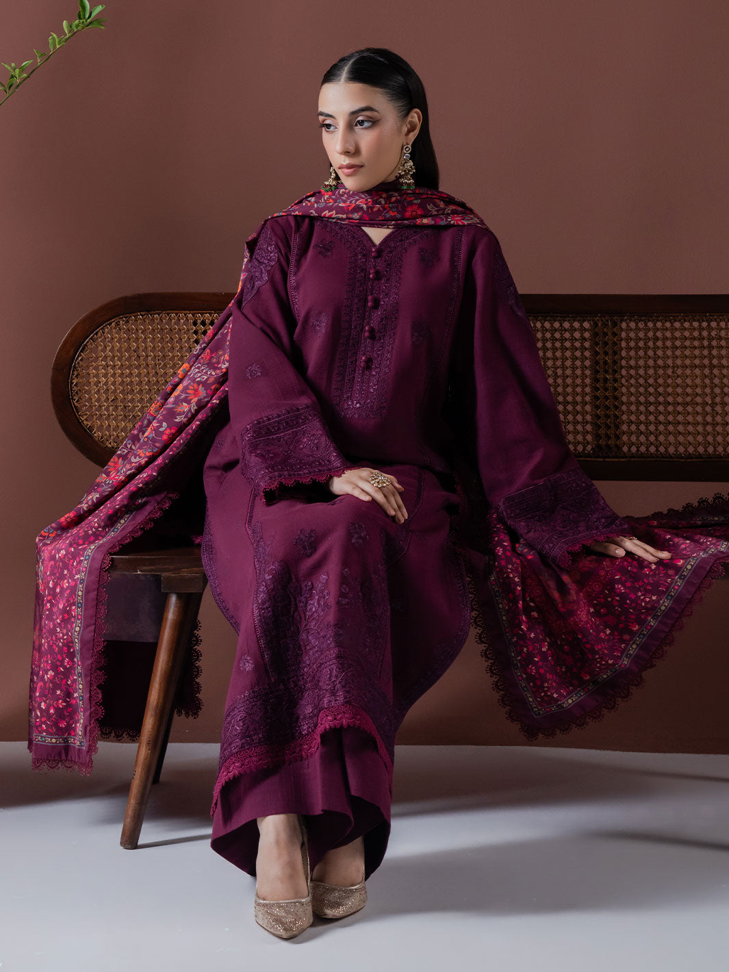 Faiza Faisal | Winter Edit 2024 | EMBER - Designer Dress with Intricate embroidery and embellishments. Shop elegent wedding dress at Maria Faisal.