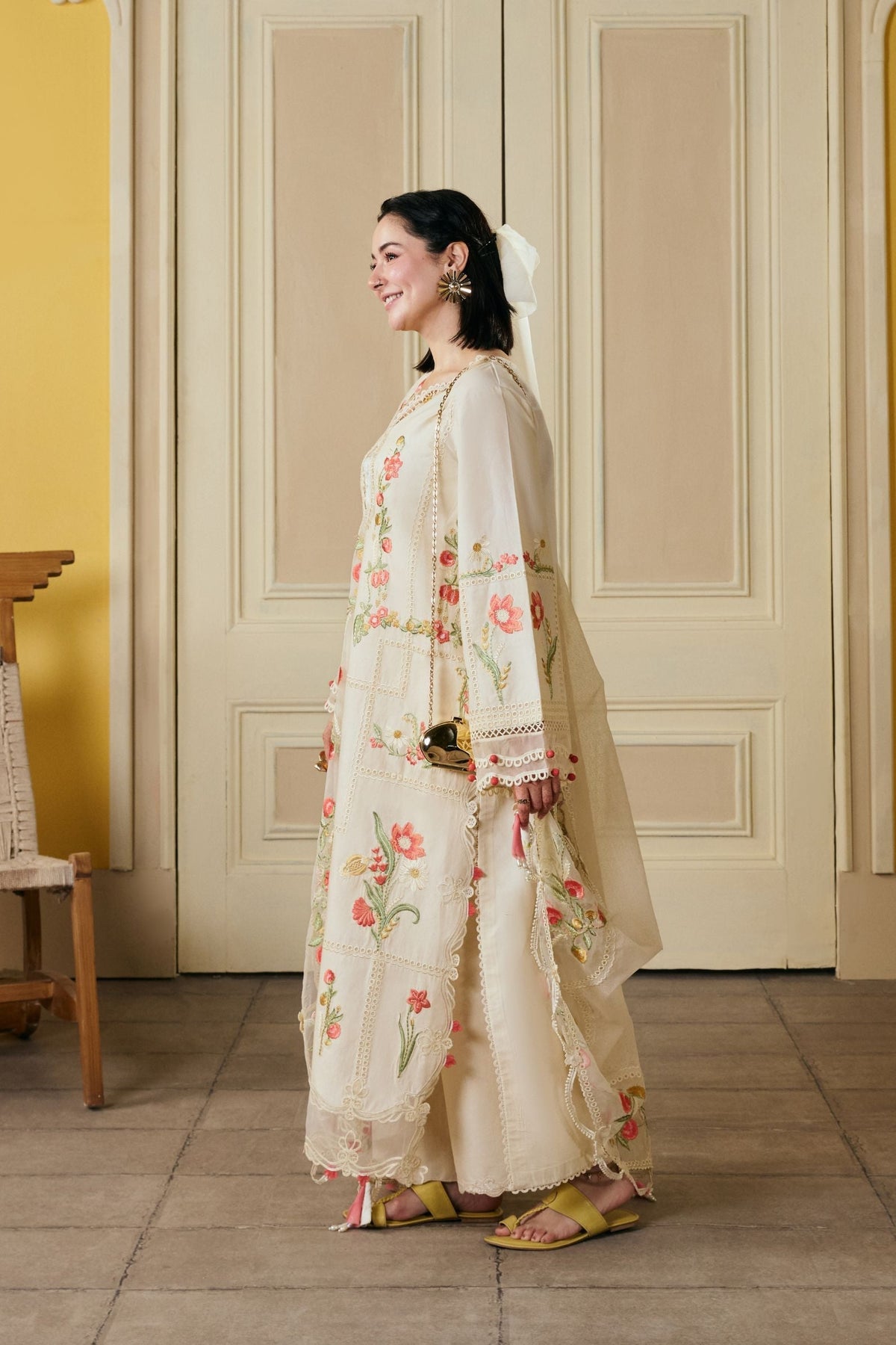 Maryam Hussain | Luxury Lawn 26 Vol 2 | Hala - Luxury Dress - available at Maria Faisal in UK and USA.