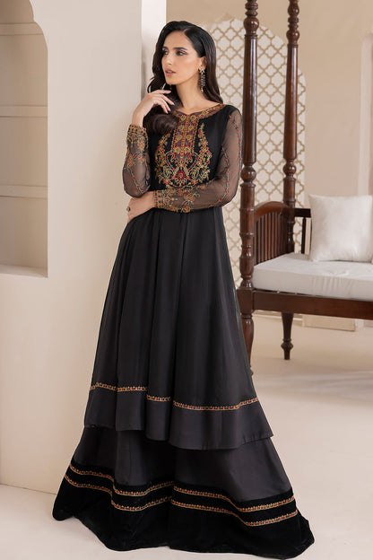 Baroque | Formals Collection | EMBROIDERED CHIFFON UF-417 - Formal Dress - available at Maria Faisal in UK and USA.