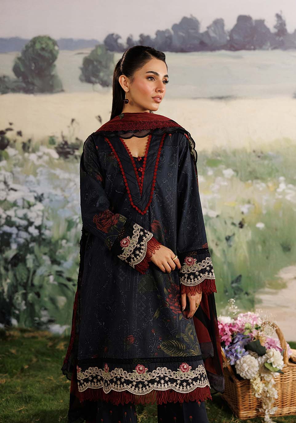 Zarqash | RimJhim The Moonsoon Edit 26 | BAHAR ZQ001 - Casual Dress - available at Maria Faisal in UK and USA.
