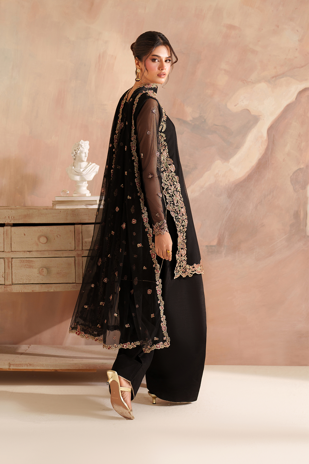 Iznik I Festive Formal I CC-77 Embroidered Net - Ladies Clothes - Maria Faisal