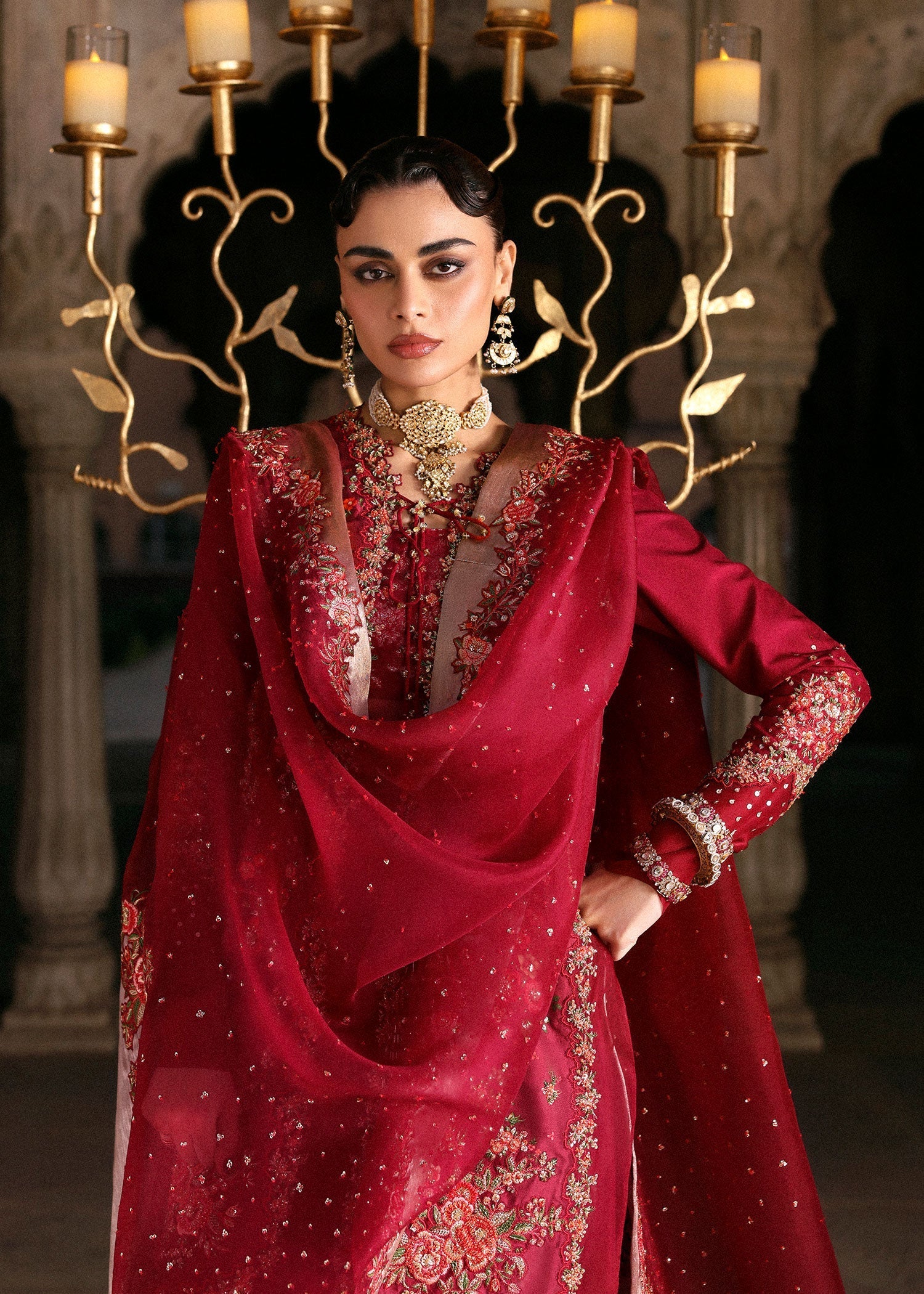Hussain Rehar | Luxury Pret AW 25 | Berrique - Formal Dress - available at Maria Faisal in UK and USA.