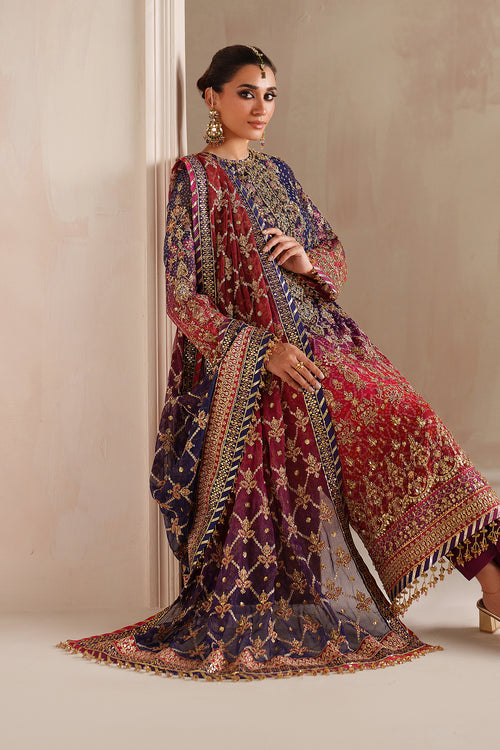 Baroque | Formals Collection | EMBROIDERED CHIFFON UF-4369 - Formal Dress - available at Maria Faisal in UK and USA.
