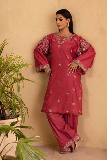 Batik | Nyra Embroidered Summer Solids | Blush by Maria Faisal - Registered Vendor of : Batik - type : Ladies Clothes - 100% original wedding dresses