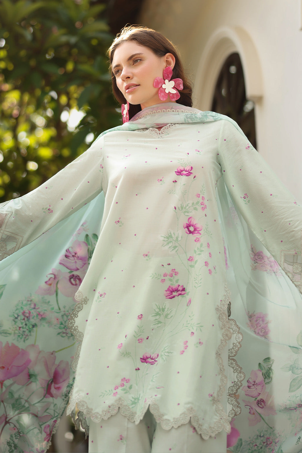 Iznik | lawn 26 | UE-500 - Dress - available at Maria Faisal in UK and USA.