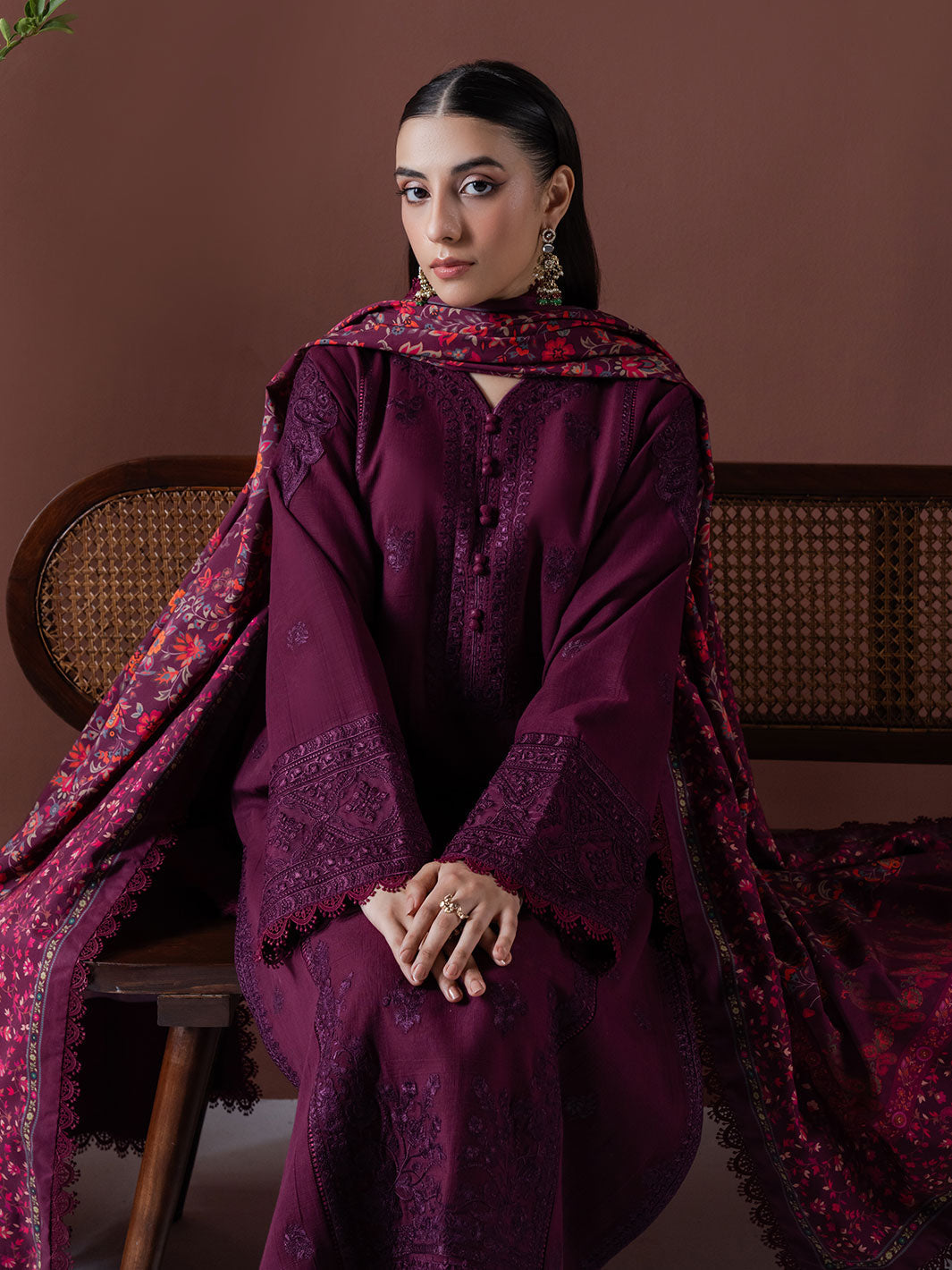 Faiza Faisal | Winter Edit 2024 | EMBER - Designer Dress with Intricate embroidery and embellishments. Shop elegent wedding dress at Maria Faisal.