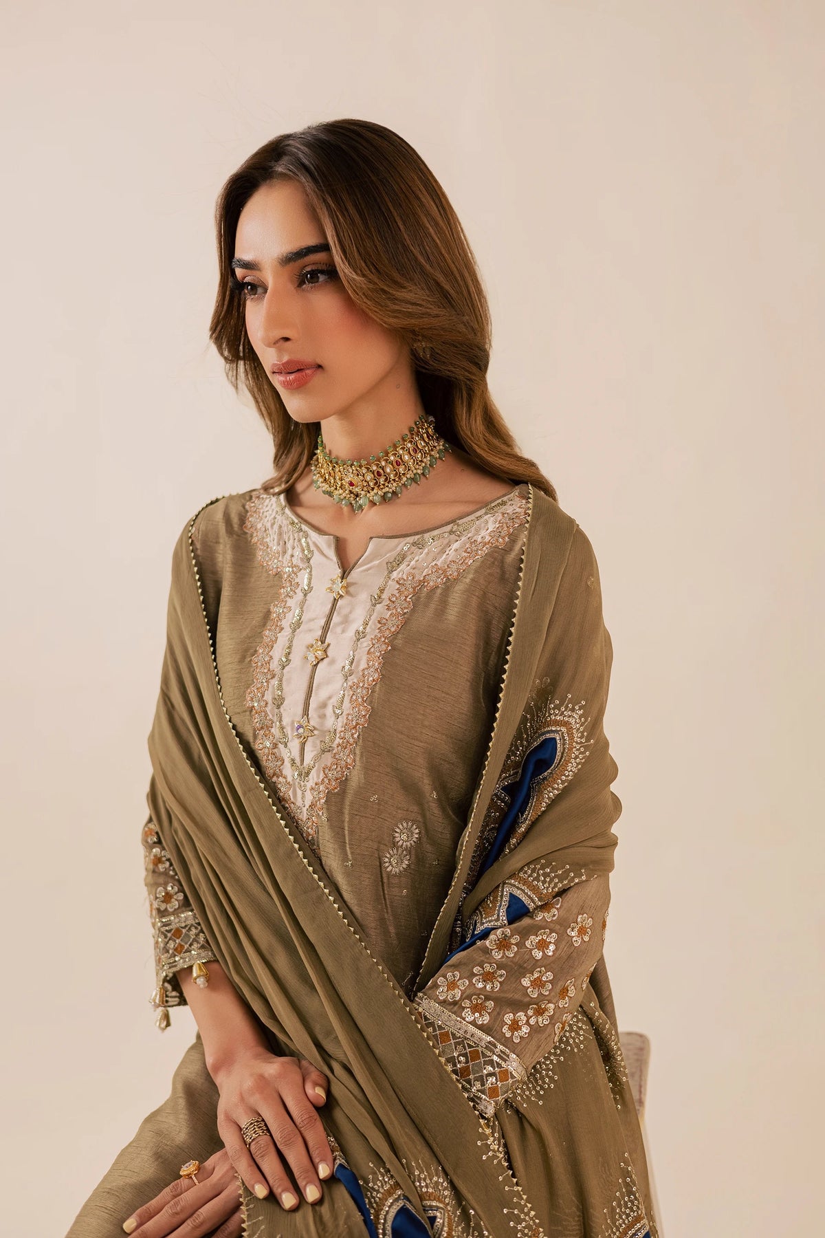 Nureh | Fancy Formal | NP-748 - Formal Dress - available at Maria Faisal in UK and USA.