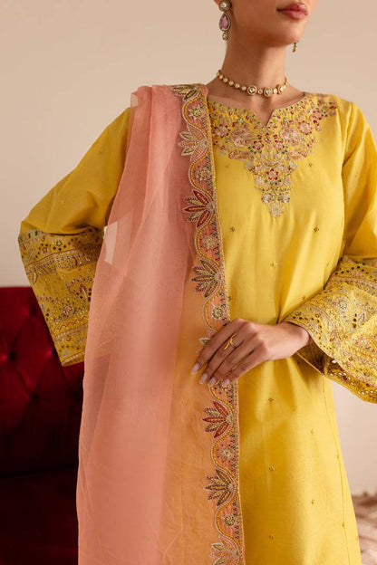 Batik | Reception Luxe Edit | Crayola Yellow by Maria Faisal - Registered Vendor of : Batik - type : Ladies Clothes - 100% original wedding dresses