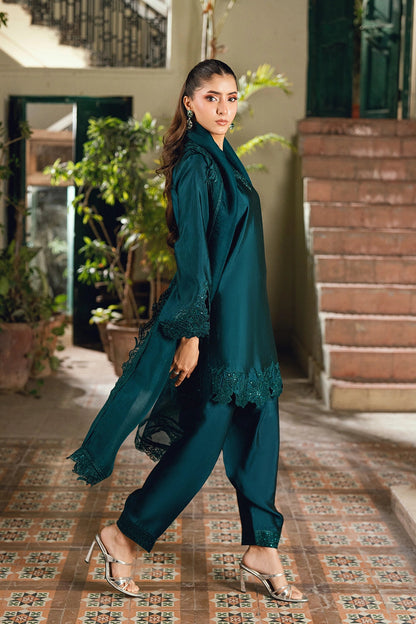 Azure | Vogue Formals | Teal Tiara - Formal Dress - available at Maria Faisal in UK and USA.