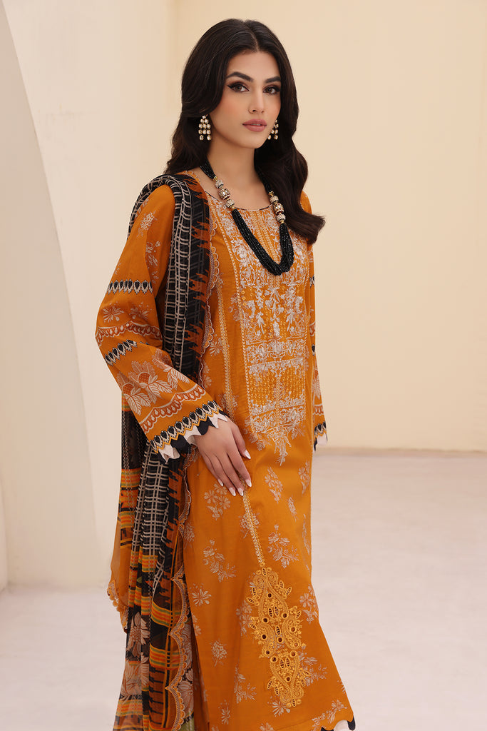 Charizma | Naranji Embroidered Lawn 24 | CN4-001 - Maria Faisal
