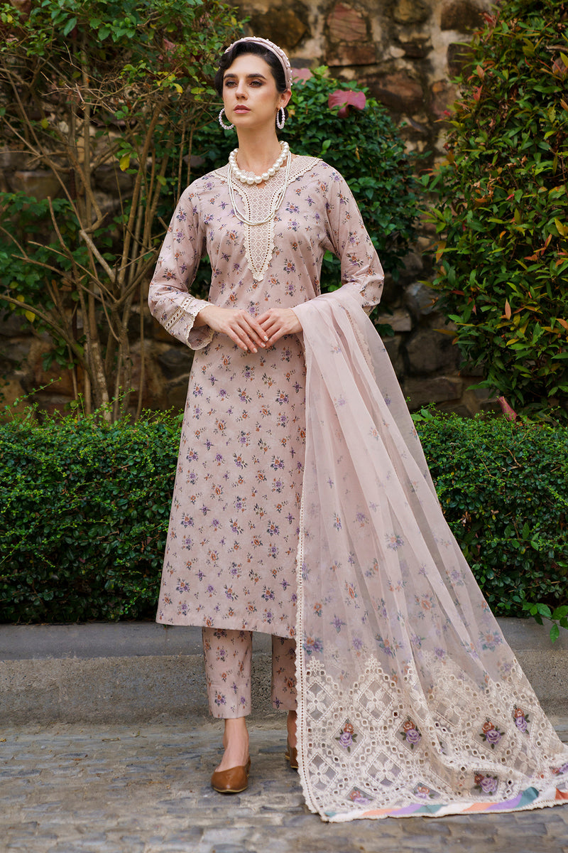 Baroque | Luxury Pret 24 | LAWN UF-590 - Designer Dress with Intricate embroidery and embellishments. Shop elegent wedding dress at Maria Faisal.