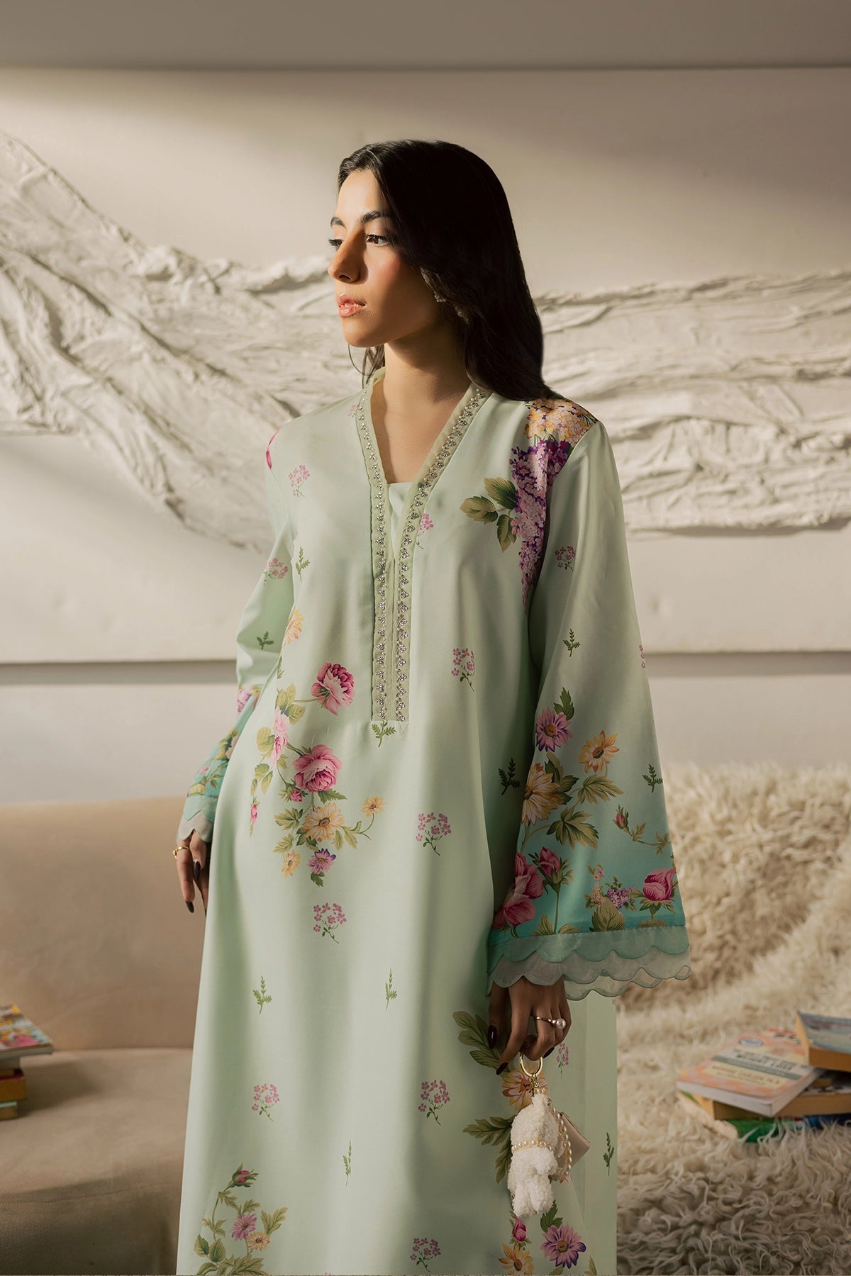 Vanya | Co Ords | CO-126 - Casual Dress - available at Maria Faisal in UK and USA.
