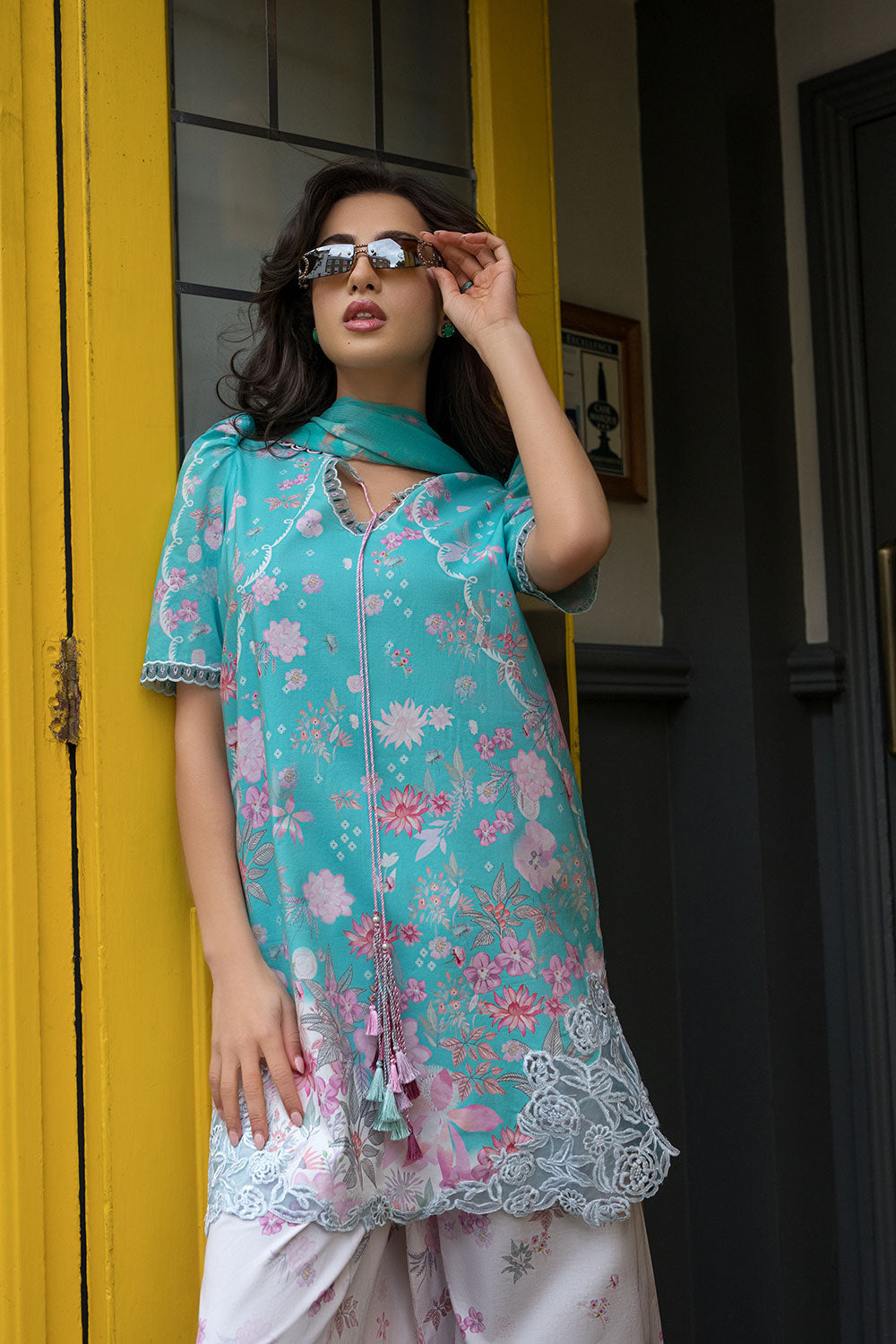 Sobia Nazir | Prints 26 | 5B - Luxury Dress - available at Maria Faisal in UK and USA.