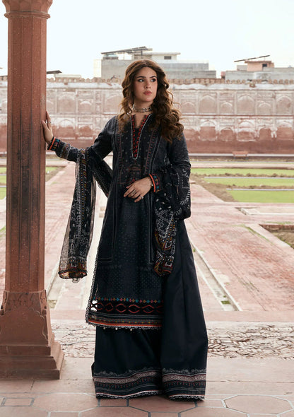 Kahf Premium | Prints Collection 26 | KPS-5A GUL-E-SIYAH - Luxury Dress - available at Maria Faisal in UK and USA.