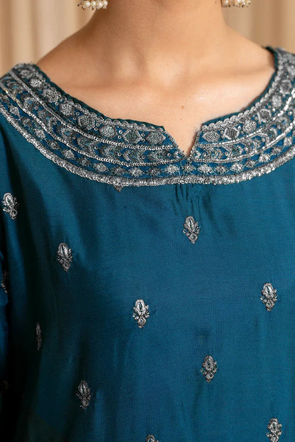 Ellena | Pret Dresses | 3-PC Stitched Embroidered Suit  815BLS - Ladies Clothes - Maria Faisal