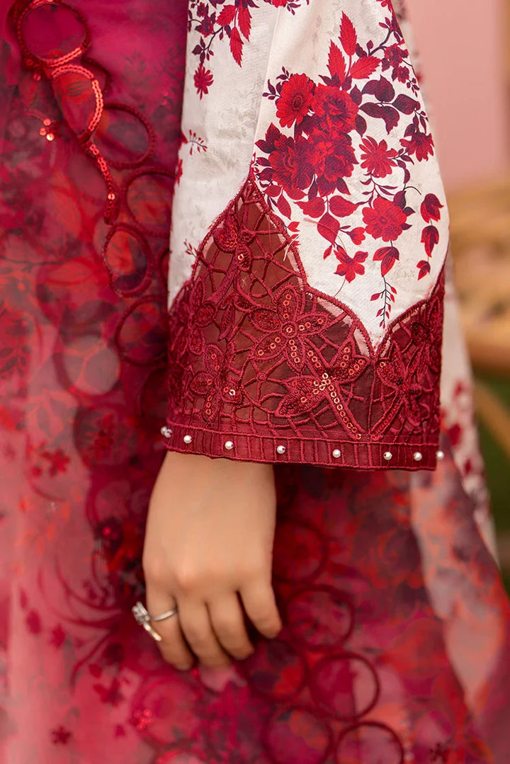 Ellena | Pret Dresses | 3-PC Stitched Embroidered Suit  982OWS - Ladies Clothes - Maria Faisal