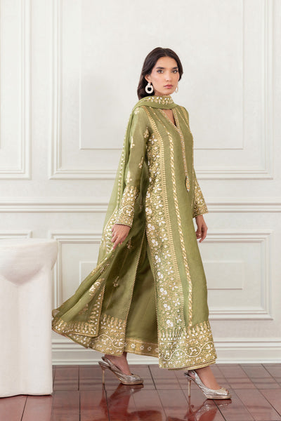 Mina Hasan | Eid ul Adha 26 | Halima - Luxury Dress - available at Maria Faisal in UK and USA.
