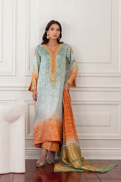Mina Hasan | Eid ul Adha 26 | Husna - Luxury Dress - available at Maria Faisal in UK and USA.