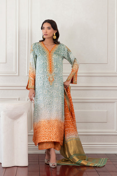 Mina Hasan | Eid ul Adha 26 | Husna - Luxury Dress - available at Maria Faisal in UK and USA.