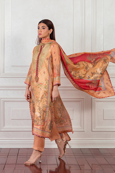 Mina Hasan | Eid ul Adha 26 | Mughal Chinoiserie - Luxury Dress - available at Maria Faisal in UK and USA.